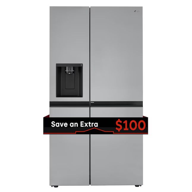 Photo 1 of LG Door in Door 27.12-cu ft Side-by-Side Refrigerator with Ice Maker (Printproof Stainless Steel)
