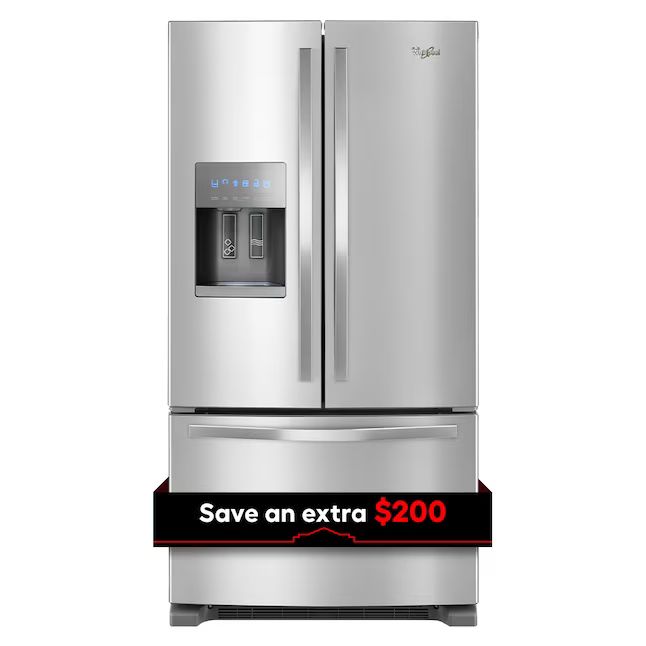 Photo 1 of Whirlpool 24.7-cu ft French Door Refrigerator with Ice Maker (Fingerprint Resistant Stainless Steel) ENERGY STAR