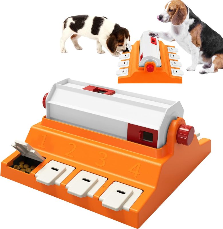 Photo 1 of Dog Puzzle Toys, Dog Treat Puzzle, Dog Puzzle Feeder, Interactive Dog Toys for Large/Medium/Small Chewer Dog, Dog Food Puzzle Dispensing Slow Feeder for Boredom&Mental Stimulation&Training (Orange) 