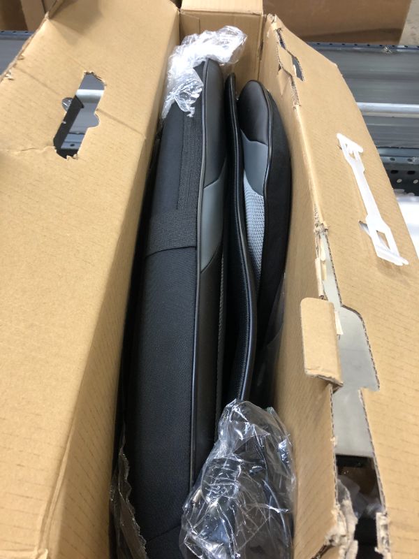 Photo 1 of Snailax Shiatsu Massage Cushion with Heat Massage Chair Pad Kneading Back Massager for Home Office Seat use Grey and Black