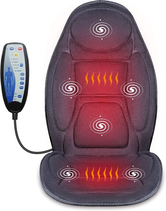 Photo 1 of Snailax Vibration Massage Seat Cushion with Heat 6 Vibrating Motors and 2 Heat Levels, Back Massager, Massage Chair Pad for Home Office use / model sl-163

