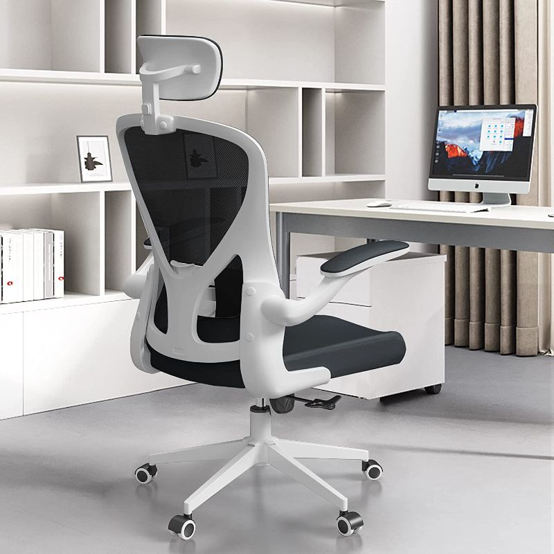 Photo 1 of Ergonomic Chair with Headrest Big and Tall Office Chair Computer Desk Chair Swivel Desk Chair Adjustable Headrest Lumbar Support Office Chair 450 lbs Heavy Duty Office Chair with Metal Base / UNKNOWN COLOR / STOCK PHOTO FOR REFERENCE ONLY 

