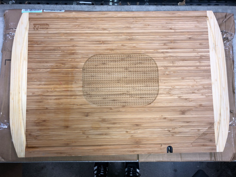 Photo 2 of 30x20 Bamboo Extra Large Huge Cutting Board - with built-in knife sharpener! Use as a Charcuterie Board, Butcher Block, Over Sink Cutting Board, Brisket Cutting Board, RV Stove Top Cover, Noodle Board Stove Cover, Meat and Veggie Cutting Board and More
