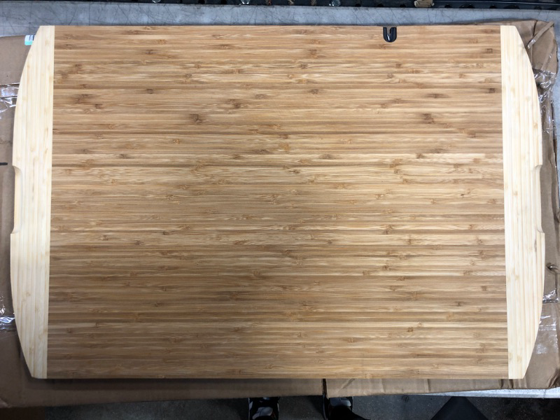 Photo 4 of 30x20 Bamboo Extra Large Huge Cutting Board - with built-in knife sharpener! Use as a Charcuterie Board, Butcher Block, Over Sink Cutting Board, Brisket Cutting Board, RV Stove Top Cover, Noodle Board Stove Cover, Meat and Veggie Cutting Board and More
