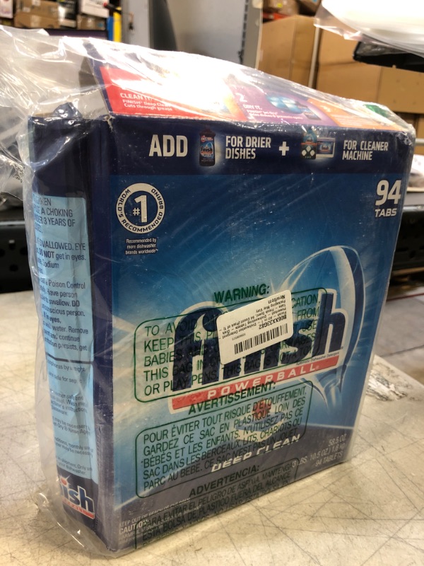 Photo 2 of Finish - All in 1 - Dishwasher Detergent - Powerball - Dishwashing Tablets - Dish Tabs - Fresh Scent, 94 Count (Pack of 1) - Packaging May Vary