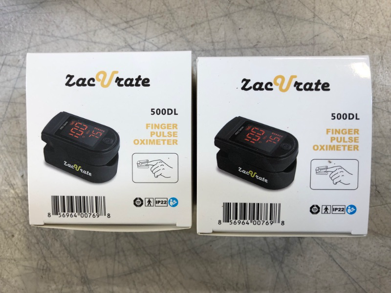 Photo 1 of 2PACK:: Zacurate Pro Series 500DL Fingertip Pulse Oximeter Blood Oxygen Saturation Monitor with Silicon Cover