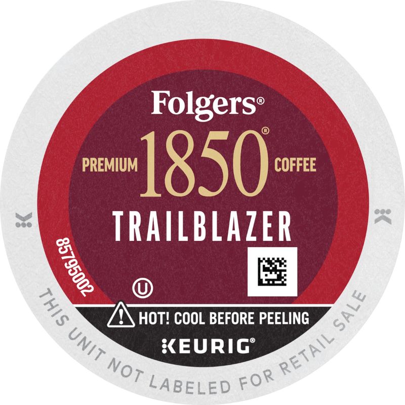 Photo 2 of 2PACK:: 850 by Folgers Trailblazer Medium Dark Roast Coffee, 10 Keurig K-Cup Pods Caramel 10 Count ** EXP DATE MAY 20-2023 **