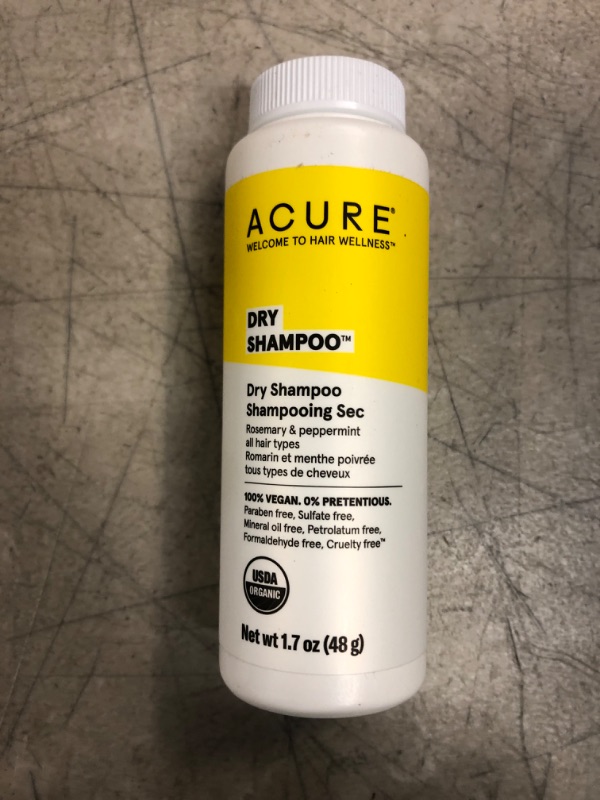 Photo 2 of ACURE Dry Shampoo - All Hair Types | 100% Vegan | Certified Organic | Rosemary & Peppermint - Absorbs Oil & Removes Impurities Without Water | 1.7 Fl Oz