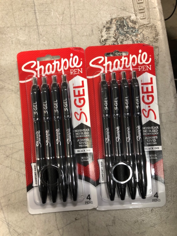 Photo 2 of SHARPIE S-Gel BOLDPT Black 4CT 2PACK