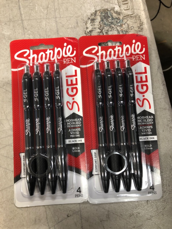 Photo 2 of SHARPIE S-Gel BOLDPT Black 4CT 2PACK