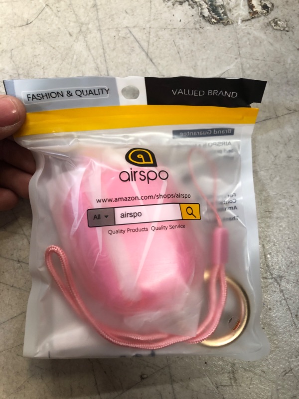 Photo 1 of AIRSPO Airpods Pro 2nd Generation Case Cover, Clear Soft TPU Protective Cover Compatible with Apple AirPods Pro 2 Wireless Charging Case with Keychain and Lanyard (Neon Hot Pink)
