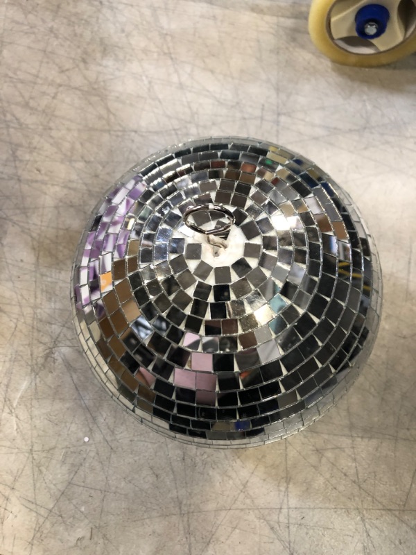 Photo 3 of 8" Mirror Disco Ball Great for a Party or Dj Light Effect 