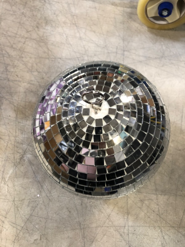 Photo 1 of 8" Mirror Disco Ball Great for a Party or Dj Light Effect 