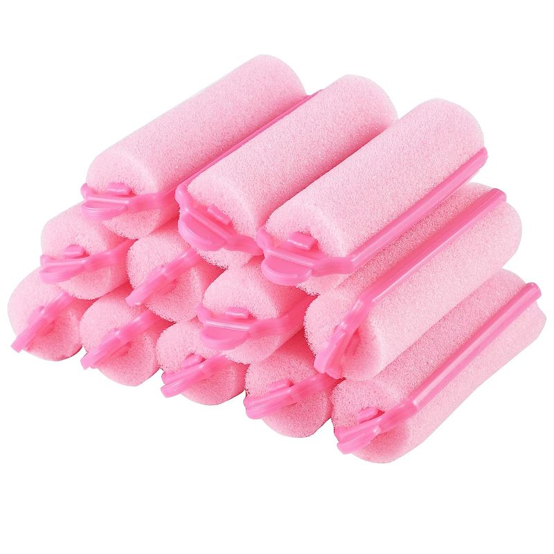 Photo 1 of 12 Pcs Foam Sponge Hair Rollers 2.4 Inch Hair Curlers to Sleep In Soft Sleep Rollers hair curlers for Curls Style Heatless Hair Curler
