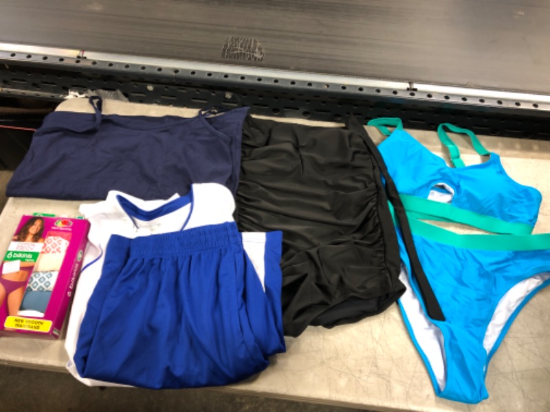 Photo 1 of 5 PC CLOTHING BAG LOT - SWIM UNDERWEAR, SOCCER UNIFORM