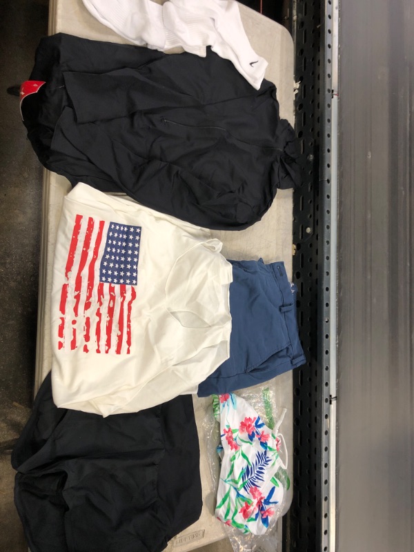 Photo 1 of 7PC CLOTHING BAG LOT - ATHLETIC WEAR, SWIM
