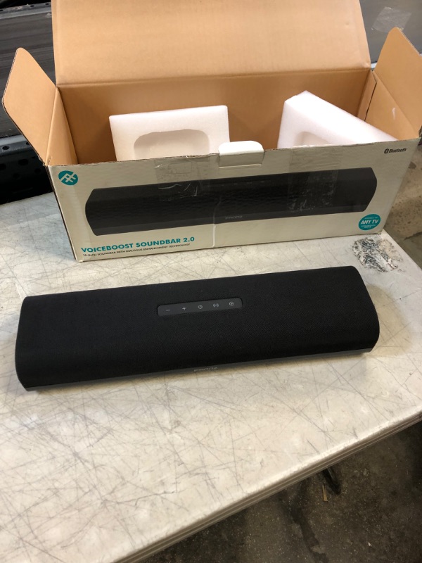 Photo 2 of iFrogz VoiceBoost Soundbar 2.0 | 18” Soundbar and Remote with Dialogue Enhancement Technology | Optical, Aux, Bluetooth or USB Connection