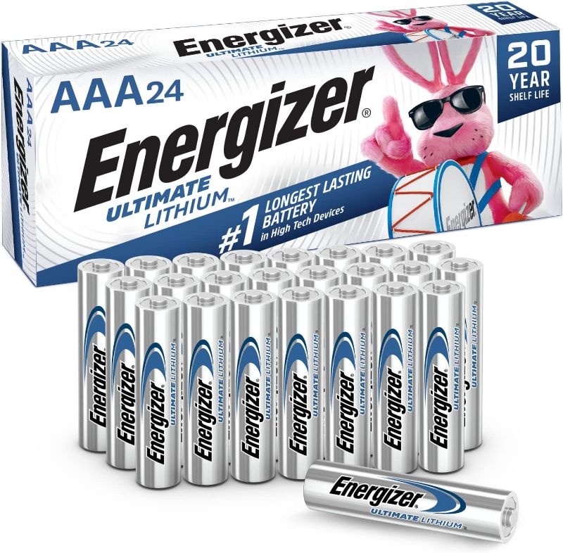 Photo 1 of Energizer AA Batteries, Ultimate Lithium Double A Battery, 24 Count 24 Count (Pack of 1)