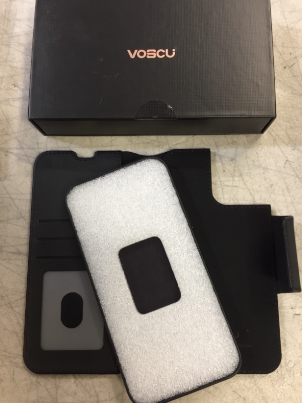 Photo 1 of voscu Detachable Wallet Case for iPhone 13 Pro Max 6.7'' Compatible with MagSafe, Support Wireless Charger, Vegan Leather Flip Folio Magnetic Phone... (PACK OF 2)