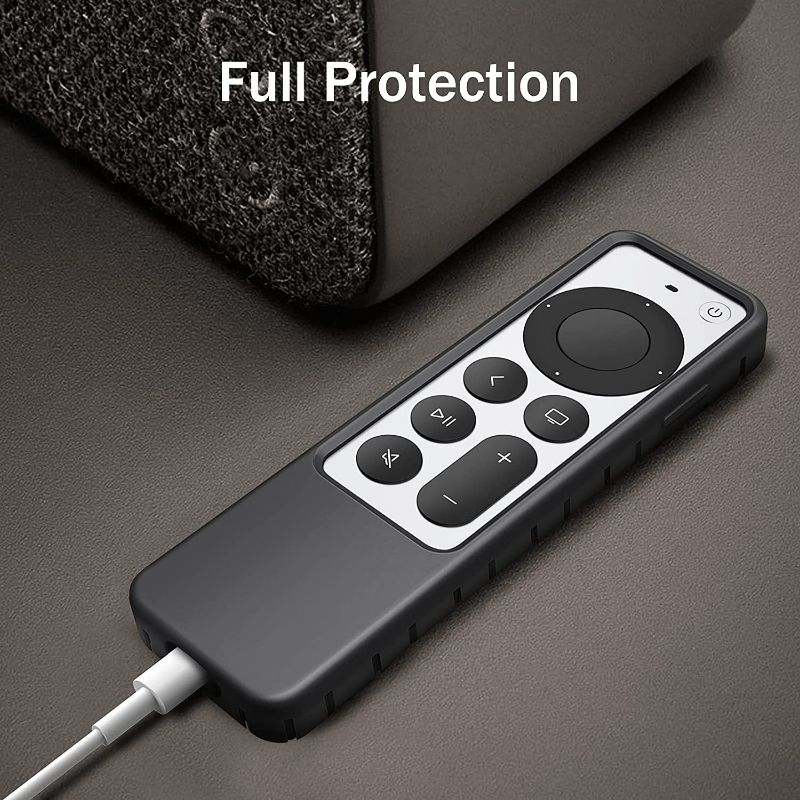 Photo 1 of Fintie Protective Case for Apple TV Siri Remote 2021 2022 - Honey Comb Lightweight Anti Slip Shockproof Silicone Cover for Apple TV 4K / HD Siri Remote Controller (2nd Gen / 3rd Gen), Black