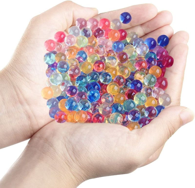 Photo 1 of WITUSE Water Beads Pack Rainbow Mix 15,000 Beads Growing Balls, Jelly Water Gel Beads for Spa Refill, Kids Sensory Toys , Vases, Plant, Wedding and Home Decor