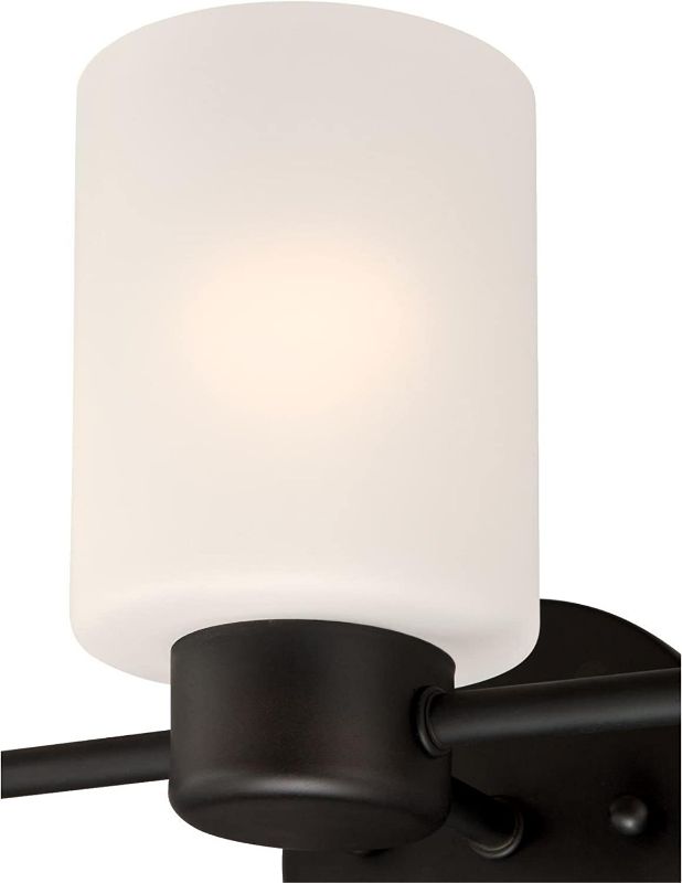Photo 2 of Westinghouse Sylvestre 3 Light 16" Wide Bathroom Vanity Light with Frosted Glass Shades