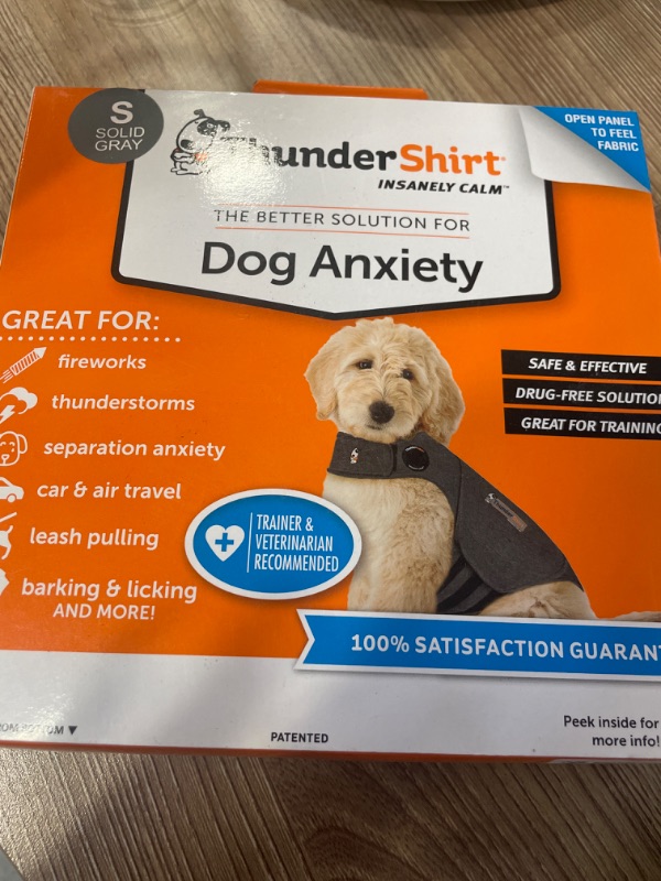 Photo 5 of ThunderShirt Classic Dog Anxiety Jacket, Heather Grey, Small
