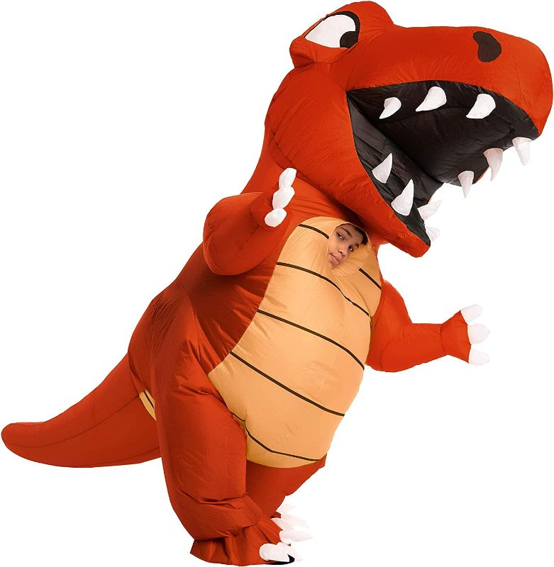 Photo 1 of Spooktacular Creations Inflatable Halloween Costume Full Body Dinosaur Inflatable Costume - Child Unisex T-Rex Costume