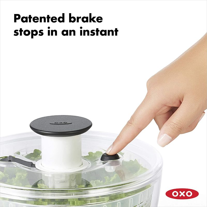 Photo 4 of OXO Good Grips Large Salad Spinner - 6.22 Qt., White
