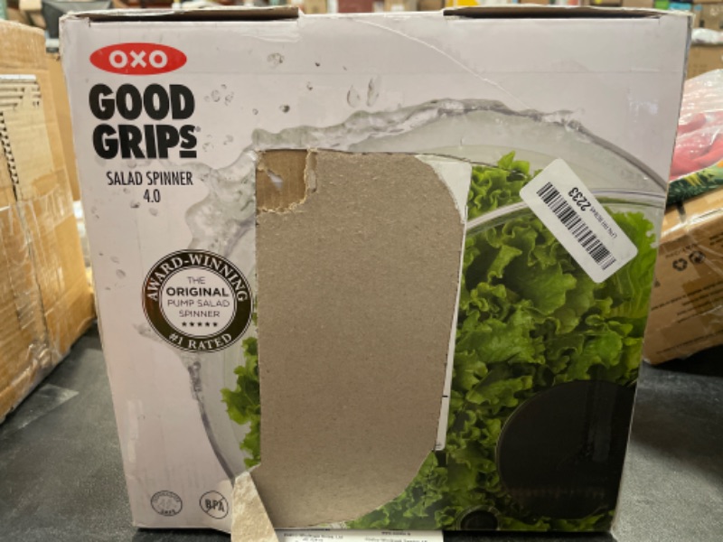 Photo 1 of OXO Good Grips Large Salad Spinner - 6.22 Qt., White
