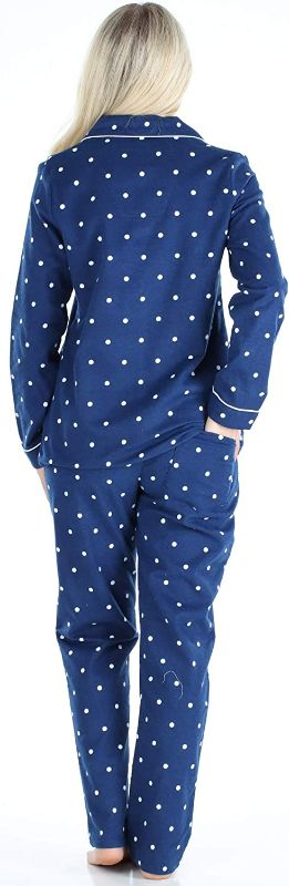 Photo 2 of PajamaMania Women's Cotton Flannel Long Sleeve Button-Down Pajamas PJ Set
small