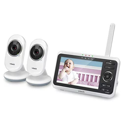 Photo 1 of VTech VM350-2 5" Video Baby Monitor with 5" Screen, Long Range, Invision Infrared Night Vision, 2 Cameras, Multiple Viewing Options, Two Way Talk, Auto On Screen
