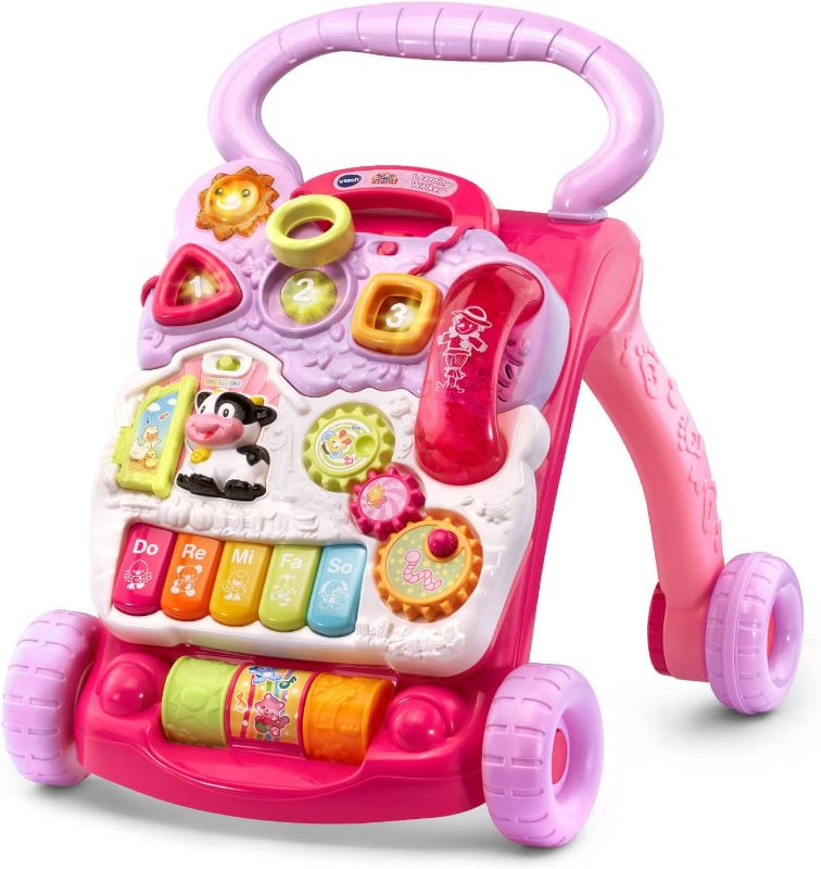 Photo 1 of VTech Sit-to-Stand Learning Walker (Frustration Free Packaging), Pink
