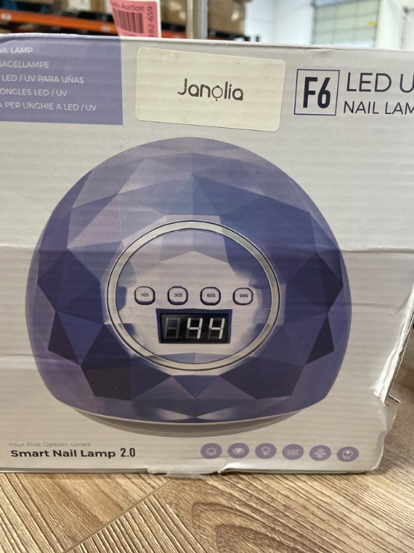 Photo 5 of purple Janolia UV Nail Lamp, 86W UV LED Nail Dryer with 4 Timer Setting, Professional UV LED Light for Gel Nail Polish, Automatic Sensor and Over-Temperature Protection (Plated Green)
