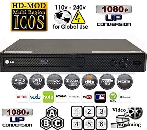 Photo 4 of LG BP350 Wi-Fi Multi System All Zone Region Free DVD Player 012345678 PAL/NTSC Blu Ray Disc Zone A/B/C.100~240V 50/60Hz World + 6ft Hdmi cable included
