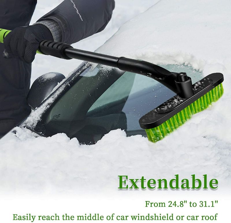 Photo 4 of Ice Scraper for Car Windshield, SEAAES Extendable Snow Brush Remover with Foam Grip for Car Auto SUV Truck Windows
