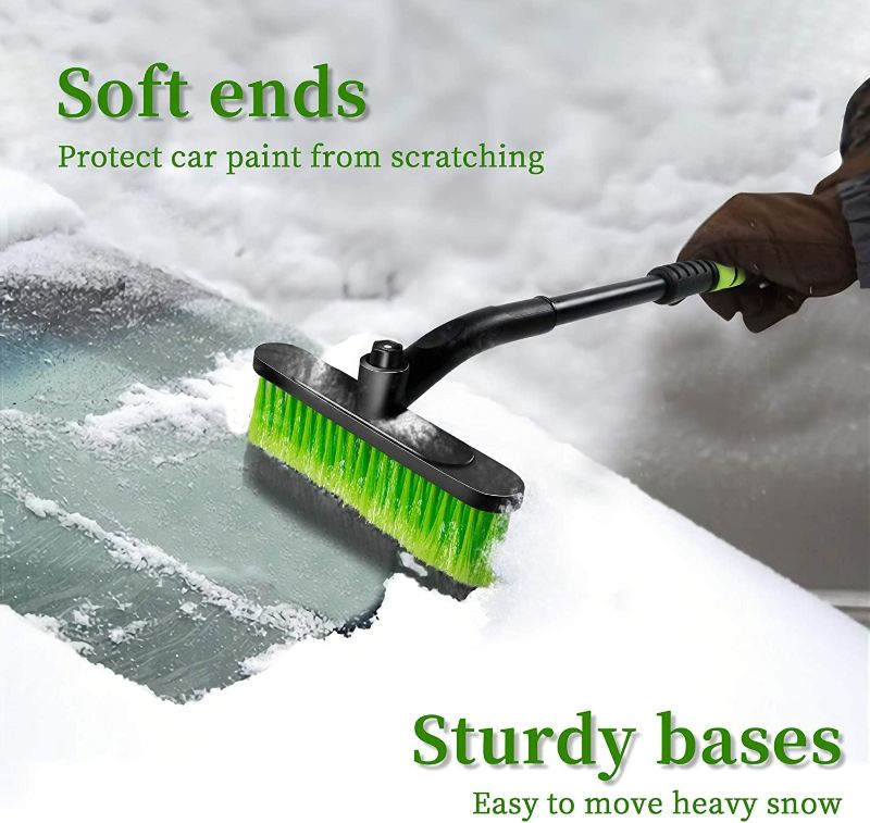 Photo 2 of Ice Scraper for Car Windshield, SEAAES Extendable Snow Brush Remover with Foam Grip for Car Auto SUV Truck Windows
