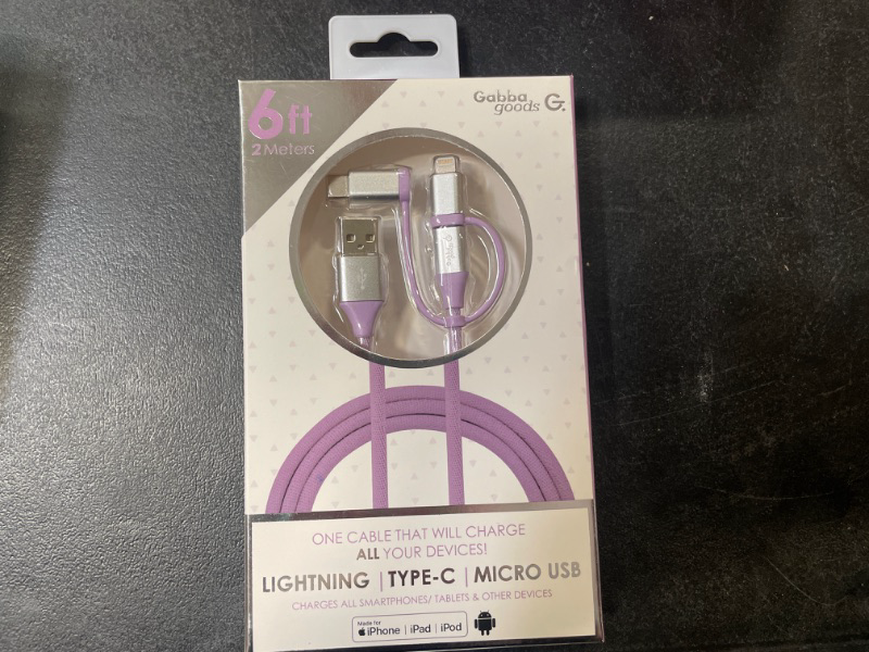 Photo 2 of 3-IN-1 TRI-TIP USB TO APPLE LIGHTNING/ TYPE C/ MICRO USB CABLE
