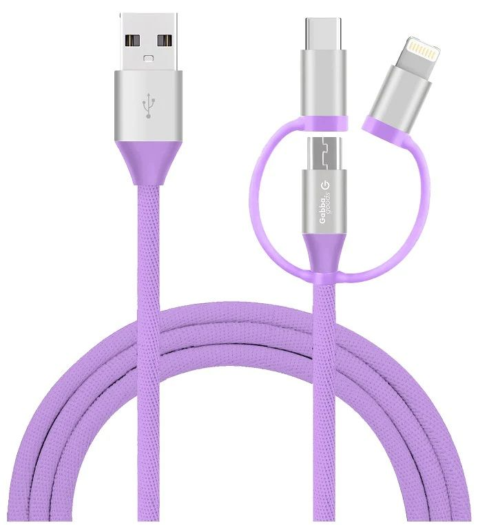 Photo 1 of 3-IN-1 TRI-TIP USB TO APPLE LIGHTNING/ TYPE C/ MICRO USB CABLE
