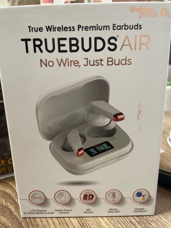 Photo 1 of PREMIUM TRUEBUDS AIR TRUE WIRELESS EARBUDS WITH CHARGING CASE AND LED BATTERY LIFE INDICATOR
