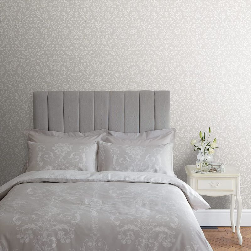 Photo 5 of Laura Ashley Annecy Dove Grey Wallpaper
