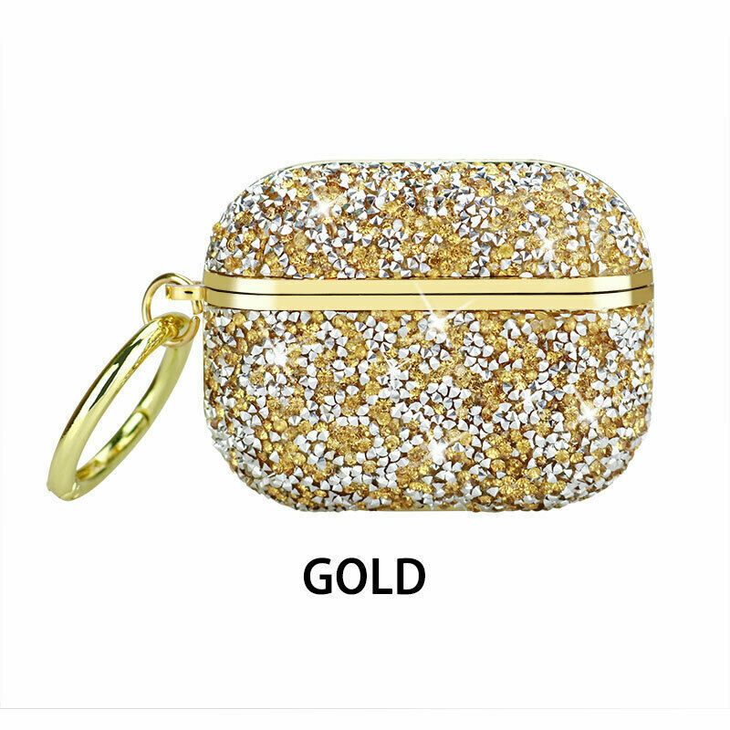 Photo 1 of GABBA GOODS  Airpods Pro GOLD Bling Glitter Diamond Keychain Sparkly Case Protective Cover
