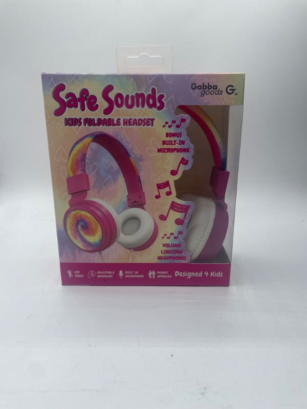 Photo 1 of GABBA GOODS KIDS SAFESOUNDS VOLUME LIMITED PRINTED OVER EAR HEADPHONES FOR CHILDREN
