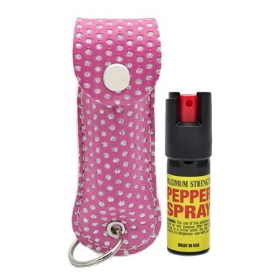 Photo 1 of FIGHTSENSE Self Defense Pepper Spray - 1/2 oz Compact Size Maximum Strength Police Grade Formula Best Self Defense Tool for Women W/Leather Pouch Keychain
