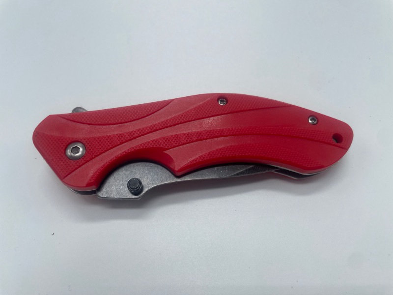 Photo 1 of FK 4.5 GROOVE RED CLIP POCKET KNIFE NEW 