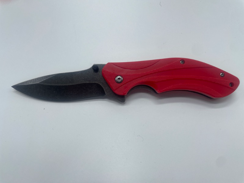 Photo 2 of FK 4.5 GROOVE RED CLIP POCKET KNIFE NEW 