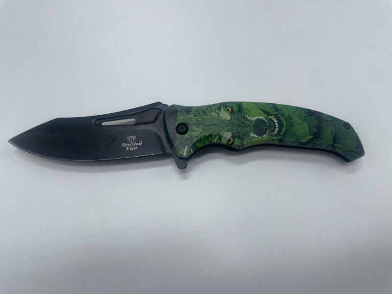 Photo 2 of GREEN WEREWOLF FOLDER POCKET KNIFE NEW 