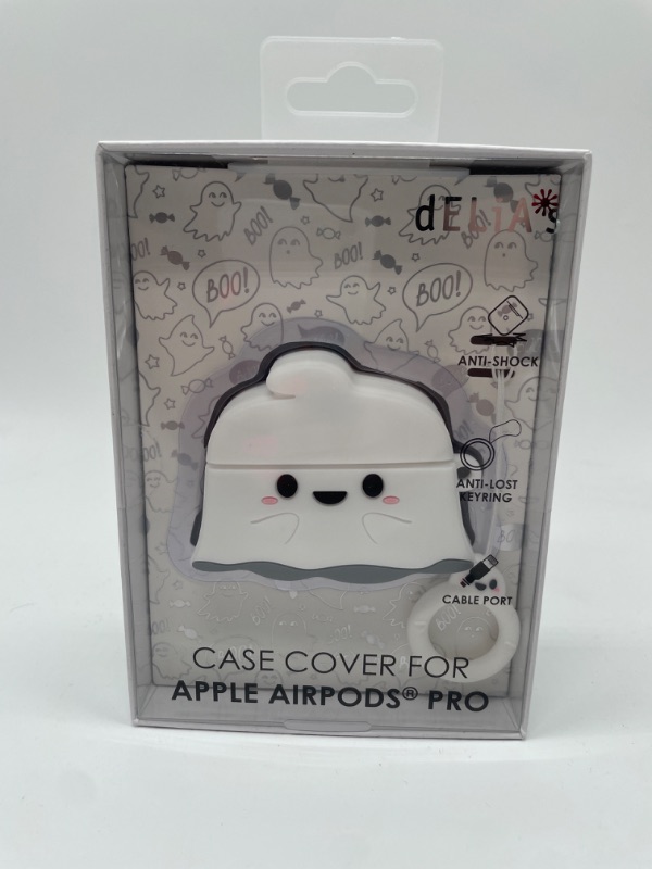 Photo 1 of Delia ghost case cover for apple airpods pro anti shock ,anti lost keyring NEW