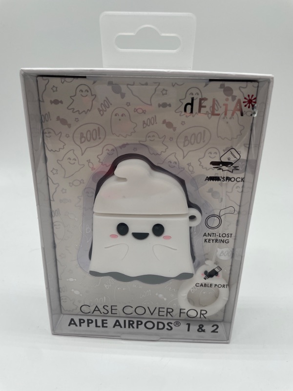Photo 1 of Ghost case cover for apple airpods 1&2 anti shock and anti lost keyring NEW