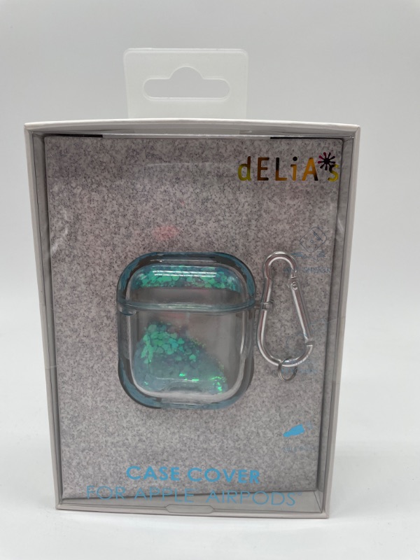 Photo 1 of Delia Liquid blue hearts case cover for apple airpods NEW